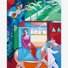 Serenata by Cícero Dias, Óleo sobre tela, offered Oct 2017