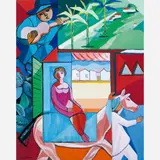 Cícero Dias, Serenata, Óleo sobre tela