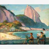 Praia da Urca by Yvonne Visconti Cavalleiro, Óleo sobre tela, offered Dec 2016
