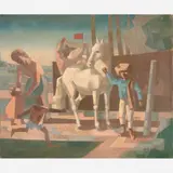 Tomás Santa Rosa, Cabalo, Óleo sobre tela