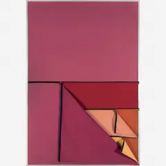 Homenagem a Fontana II, 1967 by Nelson Leirner, Tecido, zíper e moldura fixa de alumínio, offered Dec 2016