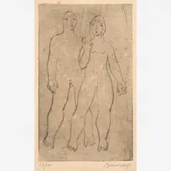 Casal by Bruno Giorgi, Gravura, offered Aug 2015