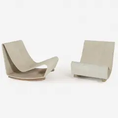 Willy Guhl, Par de Loop Chair, Estrutura em brocimento