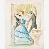 Antonio Gomide, Baile, Aquarela e grafite sobre papel