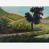 Paysagem suburbana by José Pancetti, Óleo sobre tela, offered Apr 2015