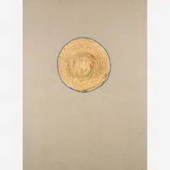 Alexandre Da Cunha, Nude III, 2012, Chapéu de palha sobre tela
