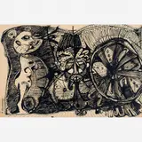 Untitled by Rubens Gerchman, Nanquim sobre Papel, offered Apr 2015