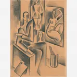 Ismael Nery, Atelier, Carvão sobre papel