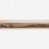 Friedrich Salathé, Panorama de Pernambuco, Recife, Água-tinta, aquarela e guache sobre papel. Imp. J. Steinmann
