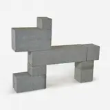 Raul Mourão, Animal Menor, Escultura formada por 8 blocos em granito