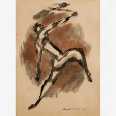 Bailarino by Augusto Rodrigues, Aquarela, offered Oct 2012