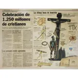 León Ferrari, Llanto, Palabras de Cristo sobre Clarin del 27 de marzo de 1997, da série Braille, 1997