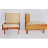Par de poltronas com almofadas soltas, c. 1960 by Joaquim Tenreiro, Peroba-do-campo, offered May 2011