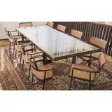 Sala de jantar com dez cadeiras, 1961 by Joaquim Tenreiro, Jacarandá da Bahia e vidro, offered May 2011