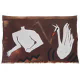 Leonilson, O cisne e outono, o rapaz que perdeu a cabeça, 1984, Botões, esmalte e acrílica sobre tecido