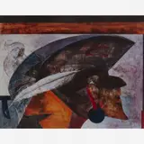 Wesley Duke Lee, Theodoro, um dos doze conquistadores do mundo, 1958, Pastel sobre cartão