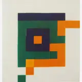 Ruth Aklander, BI, da série Quadrum, c. 1970, Papel colado em placa e acrílico