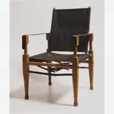 Kaare Klimt, Poltrona Safári ou Indian Chair, 1933, Madeira e couro