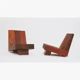 Zanini de Zanine, Par de poltronas Trapézio, 2009, Caviúna e ipê