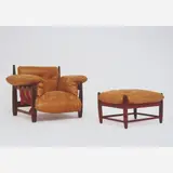 Sergio Rodrigues, Poltrona Mole com banqueta, 1957