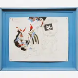 Wesley Duke Lee, O elefante - se passaram dez versões e eu nem havia percebido - as pernas sobre o seio, da série Maximiliano, 1966-1986, Guache e nanquim