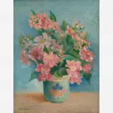 Tarsila do Amaral, Vaso com flores, ÓLEO SOBRE CARTÃO
