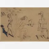 Ismael Nery, Surreal, Acrílica, guache e nanquim sobre papel