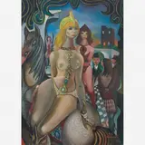Ivete com seu cavalo by Di Cavalcanti, Óleo sobre tela, offered Dec 2009