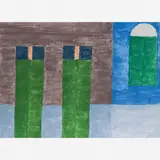Fachada by Alfredo Volpi, Têmpera sobre tela, offered Dec 2009
