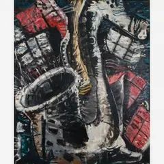 Sem título by Daniel Senise, Óleo sobre tela, offered Dec 2009