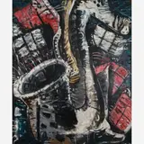 Daniel Senise, Sem título, Óleo sobre tela