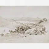 George Sartorious, Lagoa Rodrigo de Freitas, Aquarela sobre papel