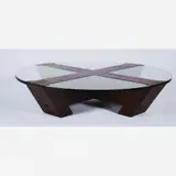 Zanini de Zanine, Mesa X, 2007, Madeira com tampo de vidro