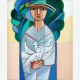 São Francisco de Assis by Cícero Dias, Óleo sobre tela, offered May 2009