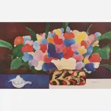Aldemir Martins, Flores, Acrílica sobre tela