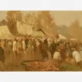 Bigio Gerardenghi, FEIRA NO LARGO DE SANTO CRISTO, Óleo sobre tela