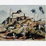 Georgina Albuquerque, PAISAGEM DE OLINDA, ÓLEO SOBRE MADEIRA