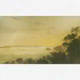Facchinetti, PAISAGEM COM MAR, ÓLEO SOBRE MADEIRA