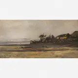 MARINHA COM CASEBRE by Giovanni Battista Castagneto, ÓLEO SOBRE MADEIRA, offered Dec 2003