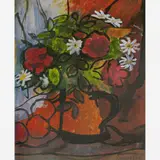 JARRO DE FLORES by Aldo Bonadei, GUACHE SOBRE EUCATEX, offered Dec 2003