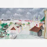 Alberto da Veiga Guignard, ouro preto, ÓLEO SOBRE MADEIRA