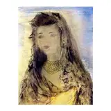 Noemia Mourão, Mulher com Chale de Gaze, Aquarela e Nanquim
