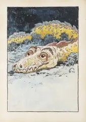 Dragon of Fate by Jaroslav Panuška, 1919, Watercolour, ink, paper, sold Dec 2021