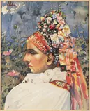 Joža Uprka, Girl in a Folk Dress