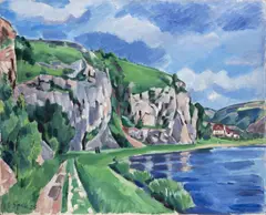 Václav Špála, Flooded Berounka River, 1925, Oil on canvas