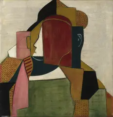 Miloš Boria, Purist Composition with Head, Around 1928, Oil on canvas