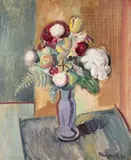 Cyprián Majerník, A Bouquet in a Vase, 1931, Oil on canvas on cardboard