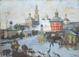 Konstantin Gorbatov, Trinity Lavra of St. Sergius, 1935, Oil on canvas