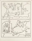 Josef Lada, From the Afterlife, 1920s, Ink, gouache, cardboard