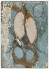 Miroslav Vystrčil, Composition and Self Portrait, 1950s, Oil, bone, wood